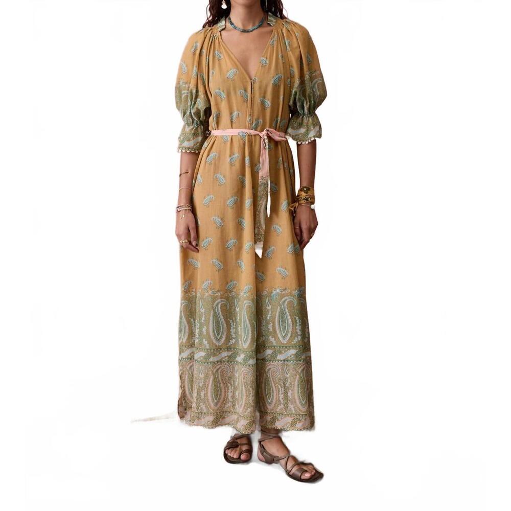 NEW BOTEH lucent maxi smock dress in amber